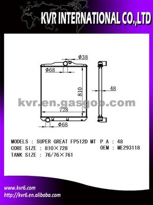 Cheap Heavy Duties Radiator For SUPER GREAT FP512D 00- Oem ME293118