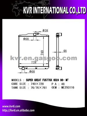 Factory Truck Radiator For SUPER GREAT FU577UX 6D24' 96- Oem ME293116