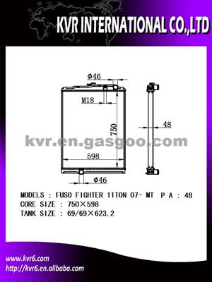 UNIVERSAL COOLING SYSTEM Radiator For FUSO FIGHTER 11 TON 07- Oem MC433497