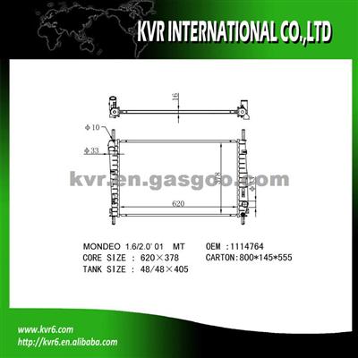 Auto Cool Radiator For FORD MONDEO 1.8i 16V OEM 1114764/1142808