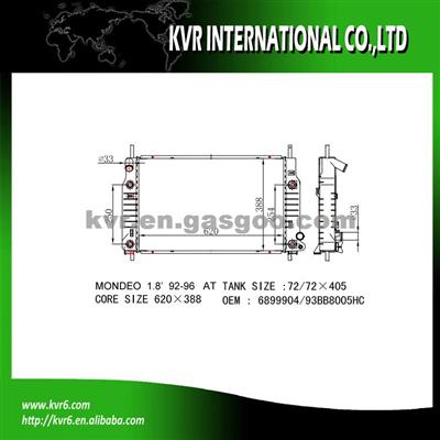 Radiator Assy For FORD MONDEO 1.8i 16V OEM 68999049/93BB8005HC