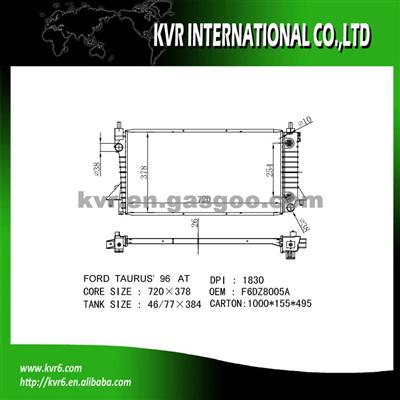 Auto Aluminum Radiator For FORD TAURUS 3.4Lv6 DOHC OEM F6DZ8005A
