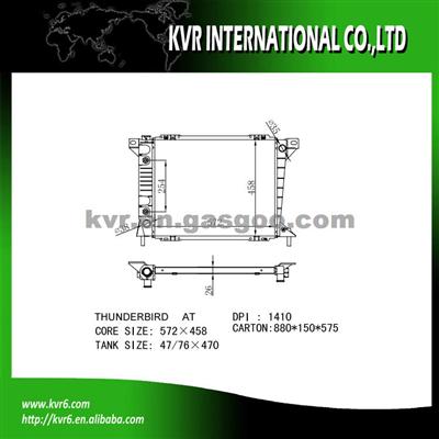 Car Aluminum Radiator For FORD TEMPO KBR-FO0135