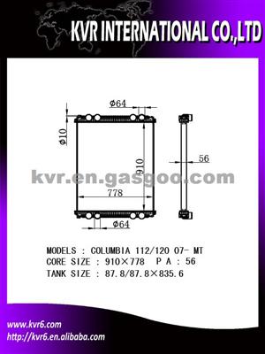 High Cooling Efficiency Heavy Duties Radiator For Century Columbia Class Oem 557157A