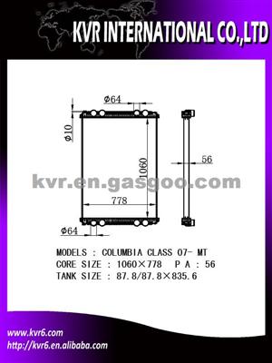 High Cooling Efficiency Heavy Duty Radiator For COLUMBIA CLASS