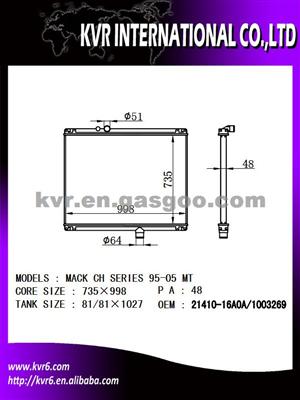 Factory Truck Radiator For MACD Oem 1003269/1003270/734360