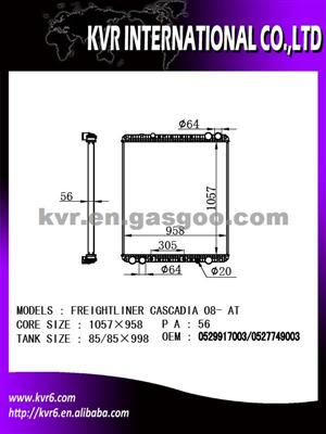 Heavy Duties Radiator Factory For CASCADIA/COLUMBIA 08- Oem 0527749003/0529617003