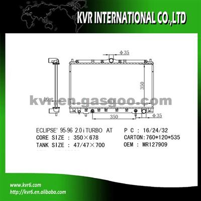 Alloy Radiator For Mitsubishi OEM MR127909