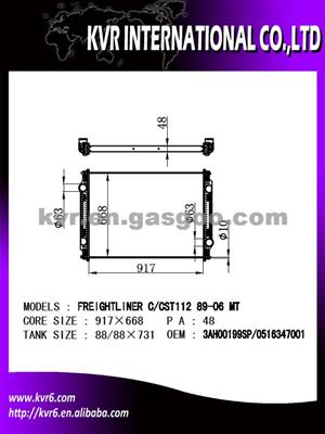 Heavy -Duties Truck Radiator For FREIGHTLINER 89-06 Oem 0516347001/051637701/3AH0019SP