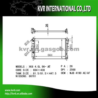 Car Radiator For JAGUAR S XK8 4.0i OEM MJB4190AF