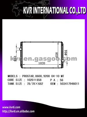 Heavy-Duty Radiator Assy For PROSTAR ,8600,9200 04-10 Oem 1674229C92/503417946011