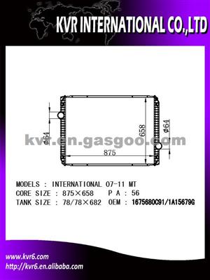 Truck Cooling System Radiator For INTERNATIONAL 07-11 Oem 1675680C91/1A15679G