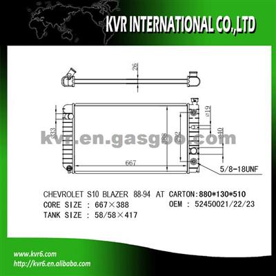 Auto Radiator For CHEVROLET OEM 52450021/22/23