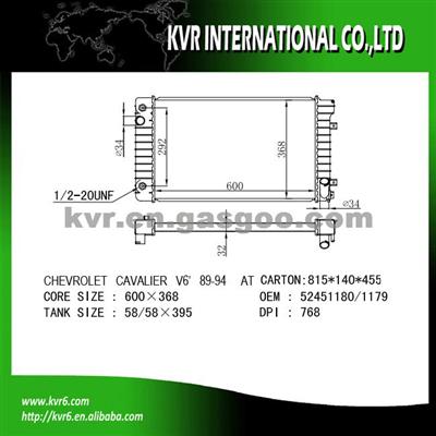 Auto Cooling Radiator For CHEVROLET OEM 52451176/1179/1180