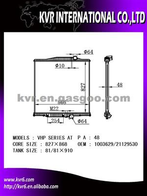 High Cooling Efficiency Truck Radiator For CXP SERISE Oem 1003629/21129530/3MF5590M