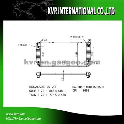 Competitive Price Radiator For CADILLAC ESCALADE OEM 52469470