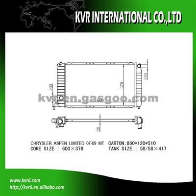 Alloy Radiator For CHRYSLER ASPEN OEM 52477685