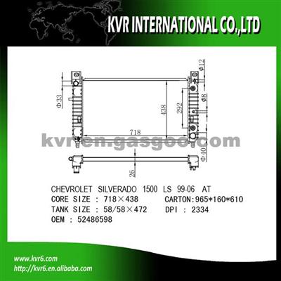 Complete Radiator For CHEVROLET OEM 52486598/52486599/52486600/52486601