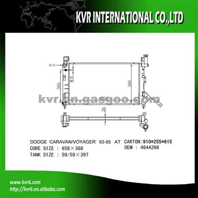 Aluminum Radiator For CHRYSLER VOYAGER II 3.3i V6 OEM 4644266/4778044