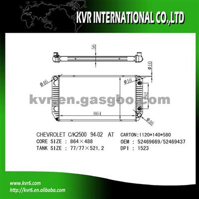 Auto Cool Radiator For CHEVROLET OEM 52469669/52469437
