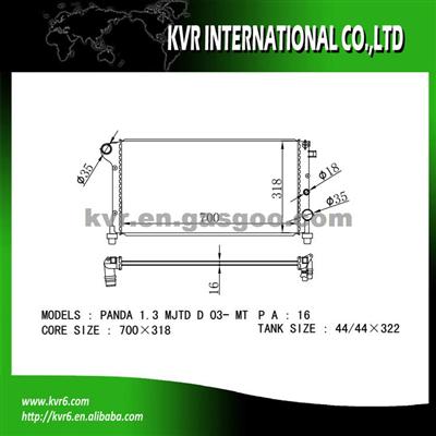 alloy radiator For FIAT PANDA 1.1 i OEM 46798743 51759806 51773192 71738390