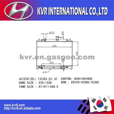 Radiator For HYUNDAI Oem 25310-1E300