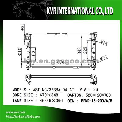 Cooling Radiator For MAZDA OEM BPM9-15-200/A/B