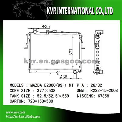 Auto Engine Cooling Radiator For MAZDA OEM R2S2-15-200B/C/D