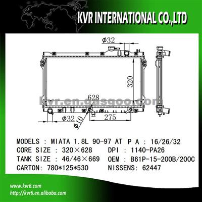 Assy Radiator For MAZDA OEM B61P-15-200A/B