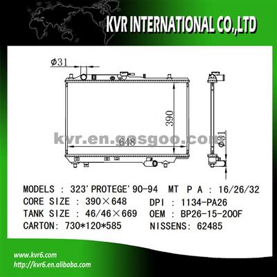 Competitive Radiator For MAZDA OEM BP26-15-200F