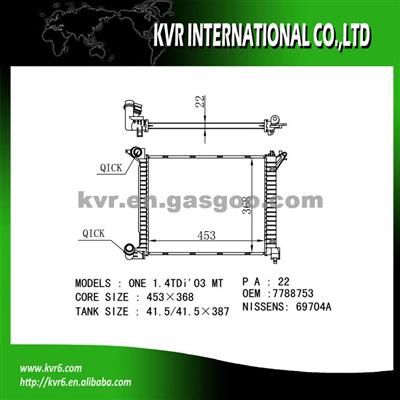 Mechanical Auto Radiator For MINI R50-R53 One D OEM 7788753