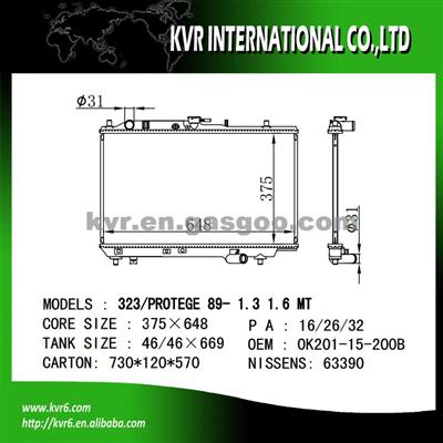 High Performance Auto Radiator For MAZDA OEM OK201-15-200B