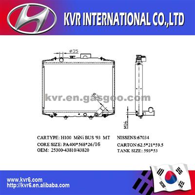 Radiator For HYUNDAI GRACE Bus Oem 25310-43810