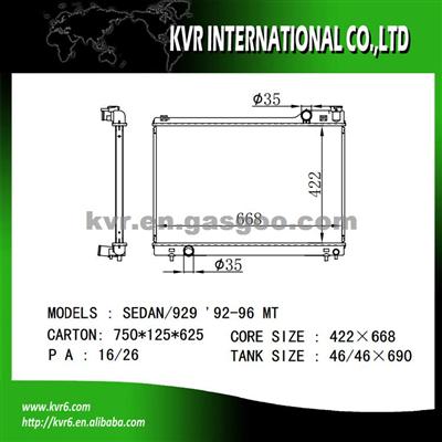 Brazed Car Radiator For MAZDA OEM JE48-15-200