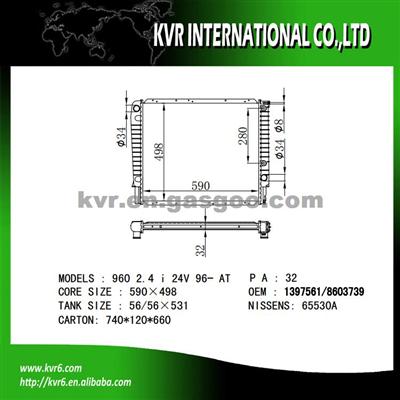 Alloy Radiator For VOLVO 960 2.4 I 24V OEM 1397561 8603739 8602565 8603900