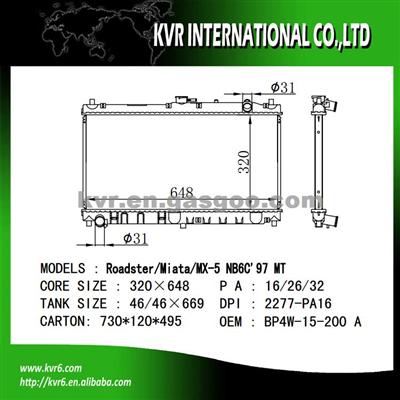 Competitive Price Radiator For MAZDA OEM BP4W-15-200A