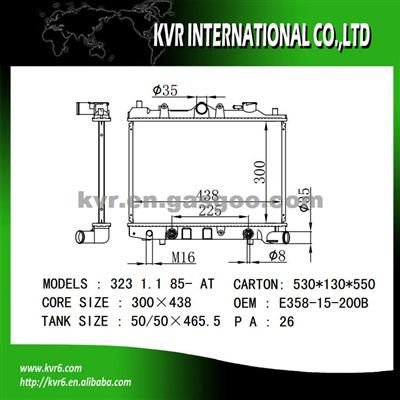Automobile Radiator For MAZDA OEM E358-15-200B