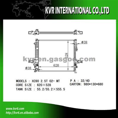 Passenger Car Radiator For VOLVO XC90 2.5 T OEM 36000464 36002408 8602675 8602864 8602865
