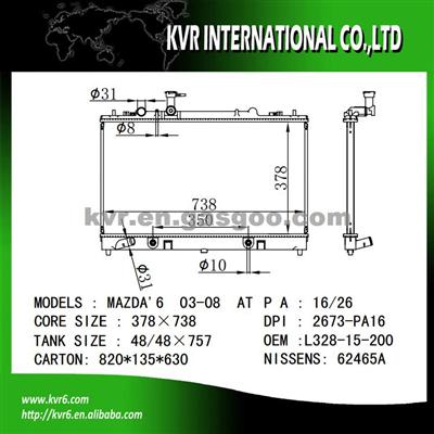 cooling radiator For MAZDA OEML328-15-200 L328-15-200A/B