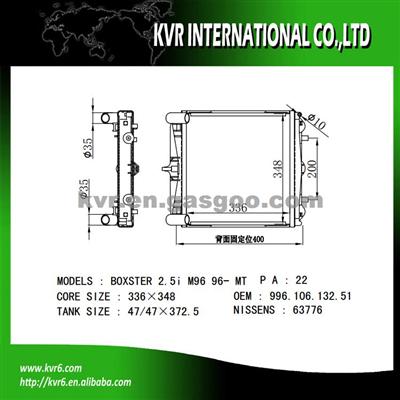 competitive price radiator For PORSCHE BOXSTER Oem 99610613251