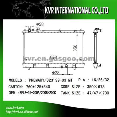 alloy radiator For MAZDA OEM RFLS-15-200A/B/C