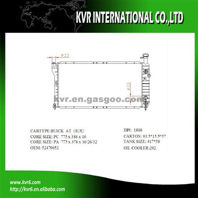 Cheap Radiator For BUICK OEM 52489176/52479652