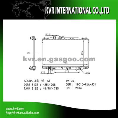 Passenger Car Radiator For ACURA OEM 19010-RJA-J51