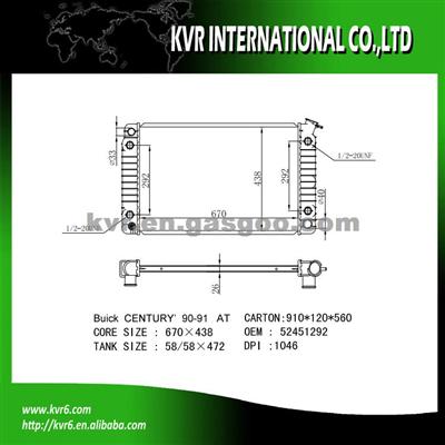 Complete Radiator For BUICK CENTURY OEM 52451292