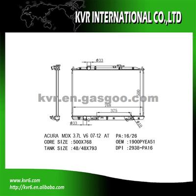 Car Aluminum Radiator For ACURA OEM 19010-PYE-A51