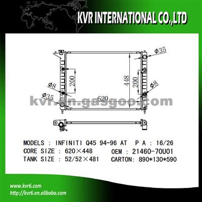 Assembly Radiator For INFINITI OEM 21460-70U01/67W00