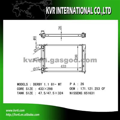 Radiator For VOLKSWAGEN DERBY OEM 171121253CF