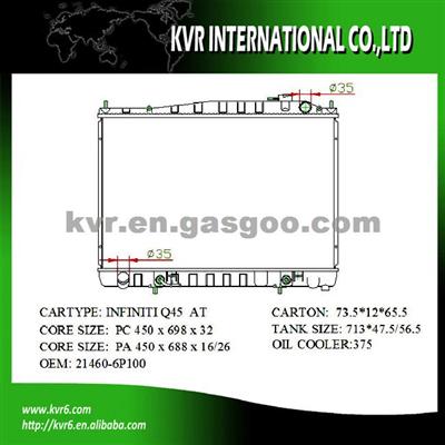 Radiator Factory For INFINITI OEM 21460-6P100