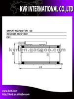 Oe Condenser For SMART ROADSTER Oem 001.0026.V002