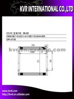 Auto Aluminum Condenser For HONDA OEM 80110-SO1-A11/80110-SO4-003